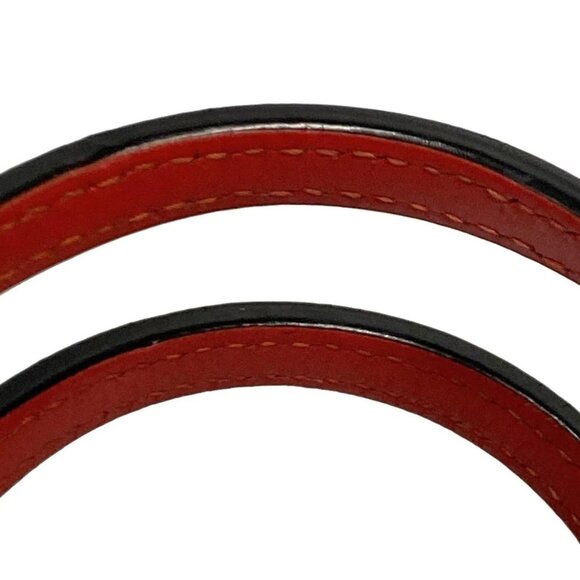 Auth CHRISTIAN LOUBOUTIN Cabata E/W - Black Red Leather Tote Bag - Picture 7 of 16